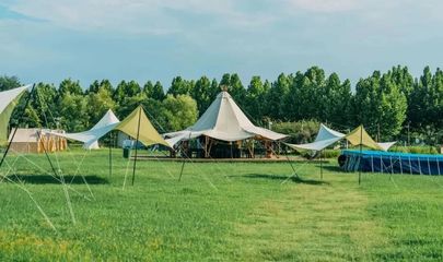 濟寧私藏絕美露營地 草坪、湖水與晚霞的完美邂逅